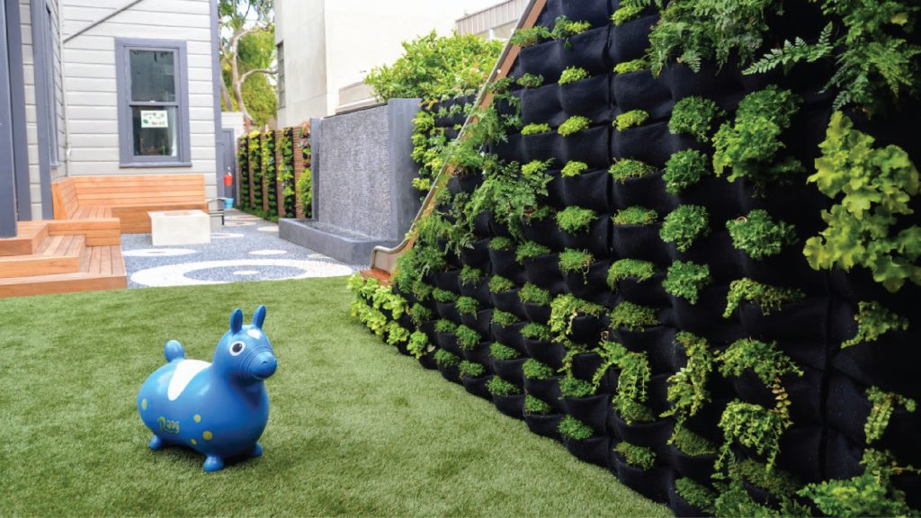 vertical gardening service - felt pocket greenwall