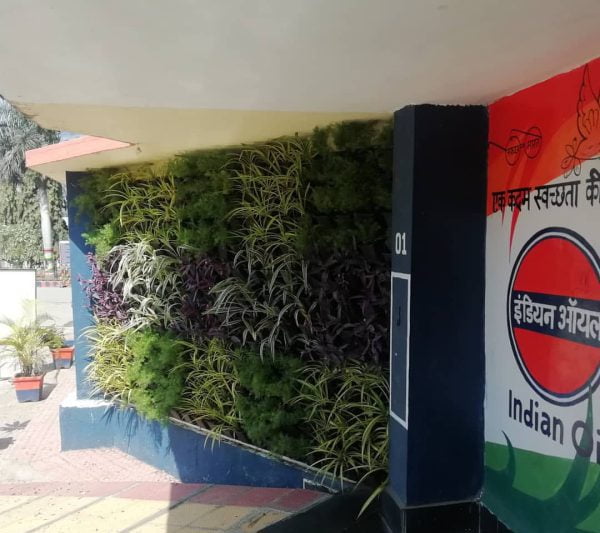 Indian Oil Depo loni, Pune - vertical garden setup